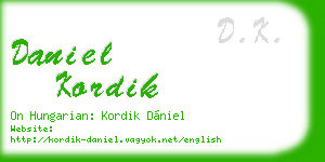 daniel kordik business card
