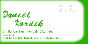 daniel kordik business card